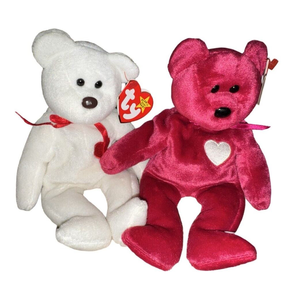 Valentine’s Day Gift, NWT Retired Valentino and Valentina TY Beanie Babies